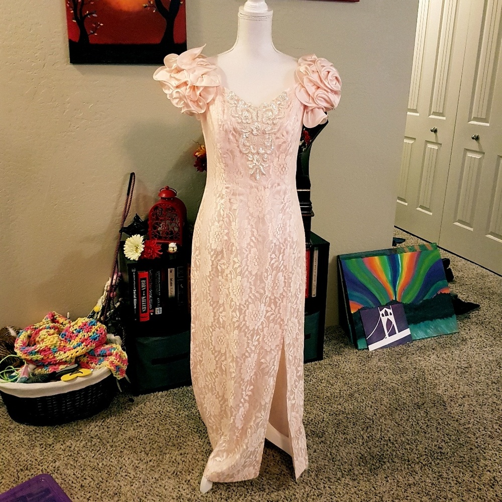 Vintage 80s Betsy and Adam Formal Dress